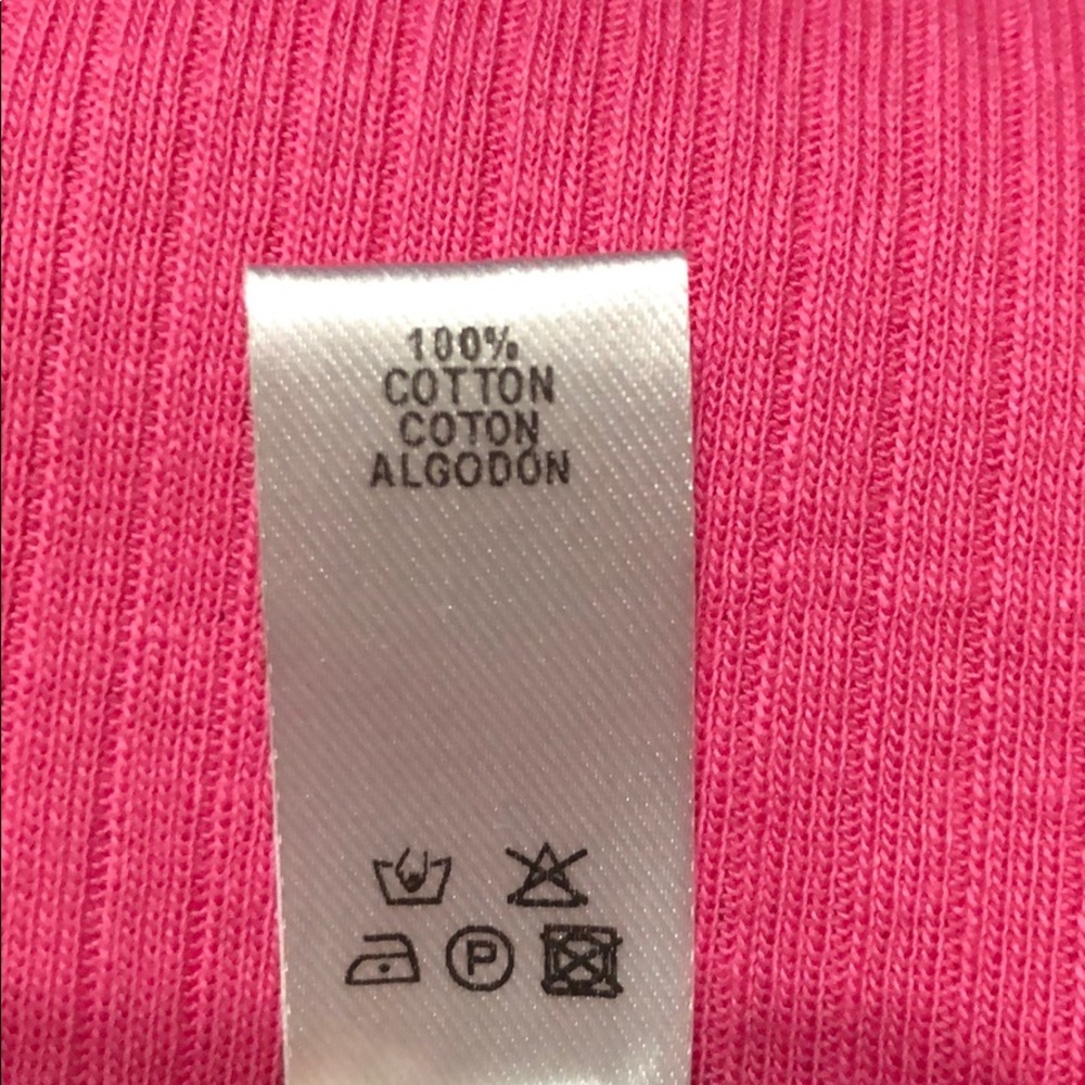 NWT Cosabella pink Costina ribbed tee - Picture 5 of 5